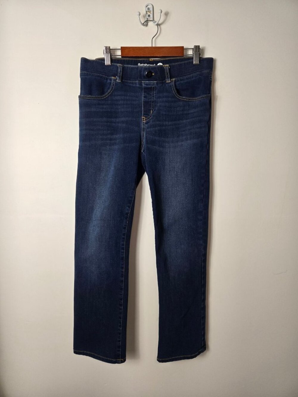 Betabrand Straight Leg 4-Pocket Yoga Denim Stretchy Jeans Pull-On Size S Petite